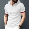 Men's Plaid Stitching Solid Short Sleeve Casual Hoodie 96146987Z sold by Manly