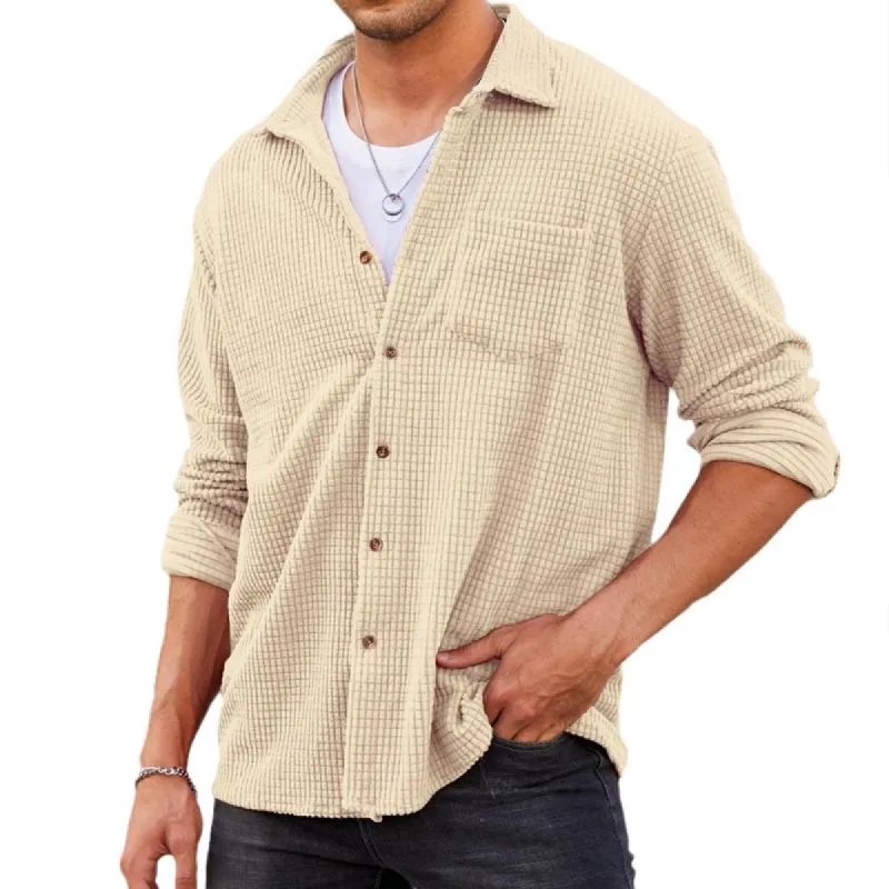 Men's Casual Long Sleeve Waffle Shirt 06934600X sold by Manly