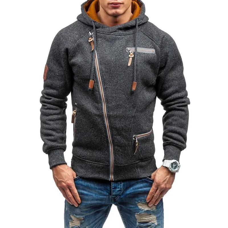 Men's Side Zip Pocket Hoodie Jackets 92087521X sold by Manly