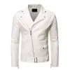 Men's Vintage Biker Slim Lapel Diagonal Zipper Leather Jacket 96439588M sold by Manly