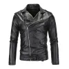 Men's Vintage Biker Slim Lapel Diagonal Zipper Leather Jacket 96439588M sold by Manly