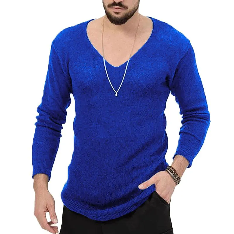 Men's Casual V-Neck Long-Sleeved Thin Long-Sleeved Knitted Sweater 48257908M sold by Manly product image thumbnail 3