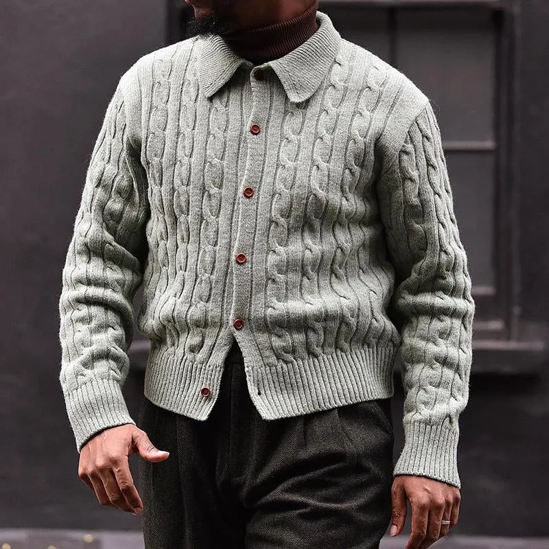 Men's Vintage Jacquard Knit Single Breasted Knit Cardigan 83915336X sold by Manly product image thumbnail 4