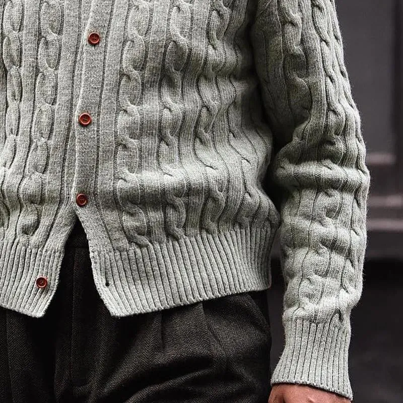 Men's Vintage Jacquard Knit Single Breasted Knit Cardigan 83915336X sold by Manly product image thumbnail 3