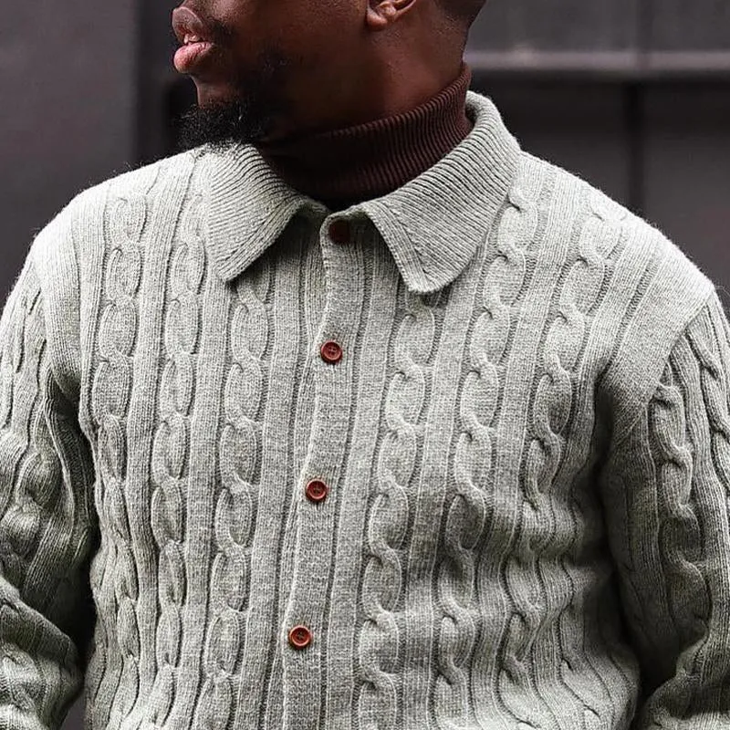 Men's Vintage Jacquard Knit Single Breasted Knit Cardigan 83915336X sold by Manly product image thumbnail 2