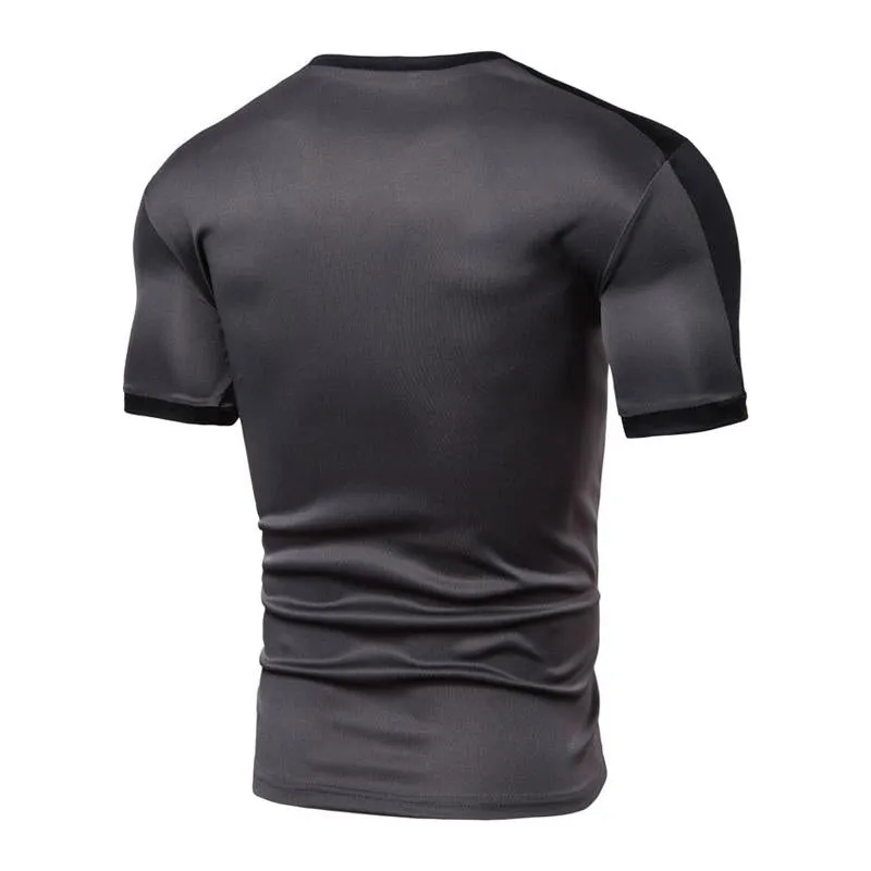 Men's Casual V-Neck Color Block Short Sleeve T-Shirt 96379653M sold by Manly product image thumbnail 4