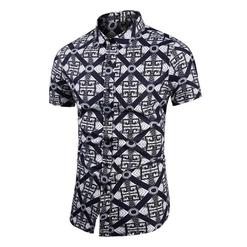 Men's Beach Style Plus Size Short Sleeve Shirt 72372381X sold by Manly