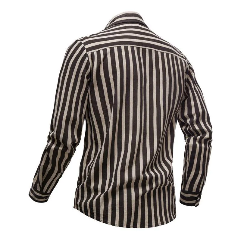 Men's Striped Print Casual Long Sleeve Shirt 49018562X sold by Manly product image thumbnail 5