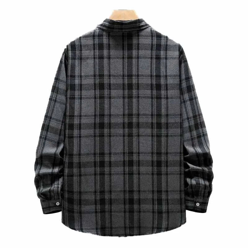 Men's Brushed Flannel Plaid Long Sleeve Shirt 53210685X sold by Manly product image thumbnail 4