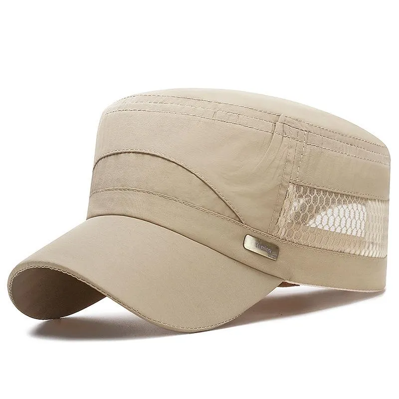 Men's Outdoor Sun Protection Quick-drying Breathable Flat Hat 36607193Z sold by Manly