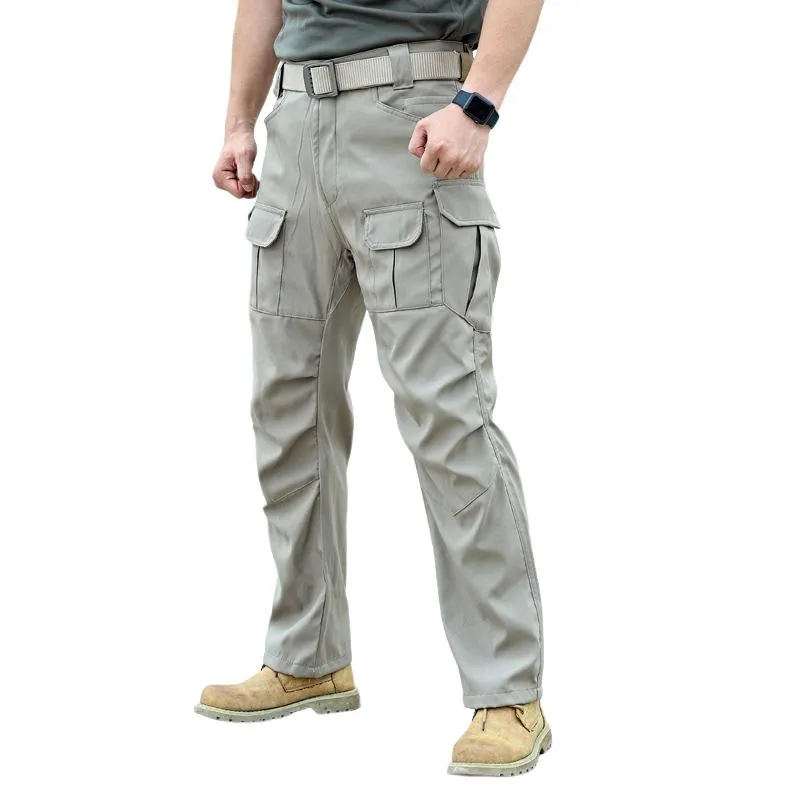 Men's Solid Color Outdoor Multi-Pocket Tactical Cargo Pants 86552797X sold by Manly product image thumbnail 3