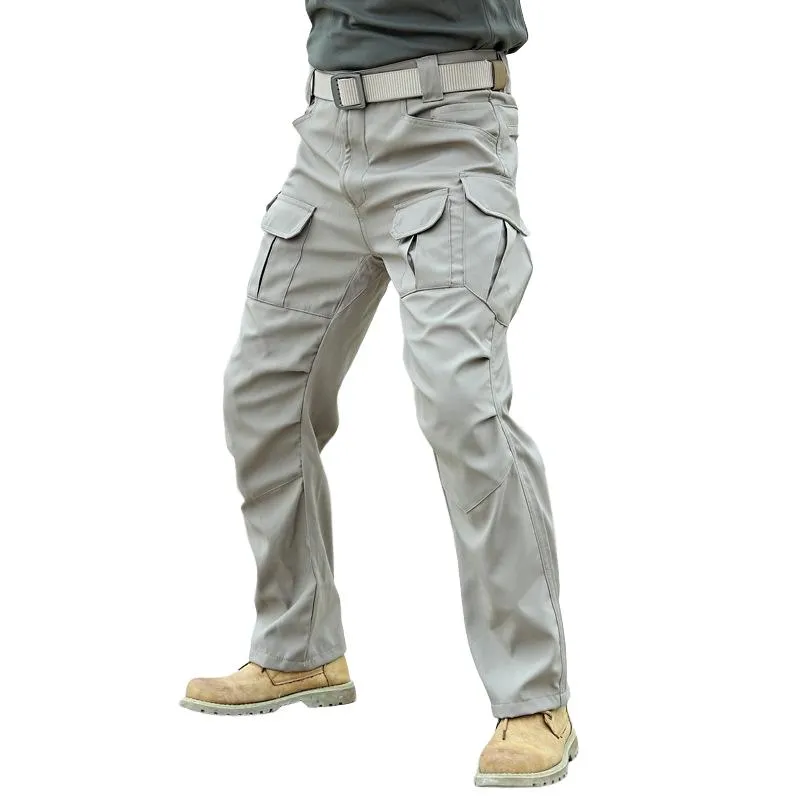 Men's Solid Color Outdoor Multi-Pocket Tactical Cargo Pants 86552797X sold by Manly