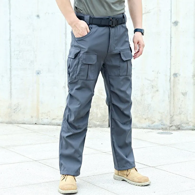 Men's Solid Color Outdoor Multi-Pocket Tactical Cargo Pants 86552797X sold by Manly product image thumbnail 5