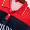 Men's Casual Striped Short Sleeve Polo Shirt 23976660Y sold by Manly