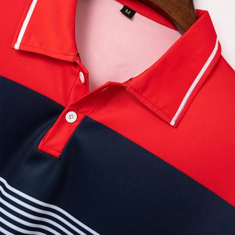Men's Casual Striped Short Sleeve Polo Shirt 23976660Y sold by Manly product image thumbnail 3