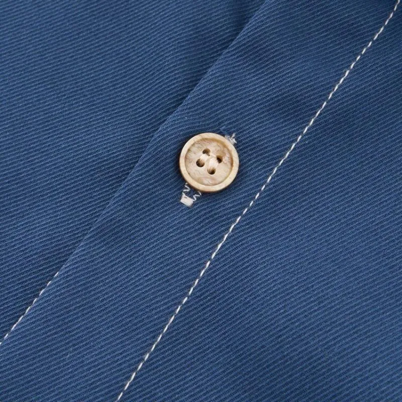 Men's Casual Lapel Double Pocket Slim Fit Long Sleeve Shirt 78868161M sold by Manly product image thumbnail 5