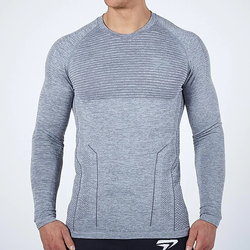 Men's Solid Color Stitching Long-Sleeved Quick-Drying T-Shirt 77590641Y sold by Manly product image thumbnail 2