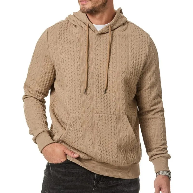 Men's Casual 3D Jacquard Loose Kangaroo Pocket Sports Hoodie 44578783M sold by Manly product image thumbnail 4