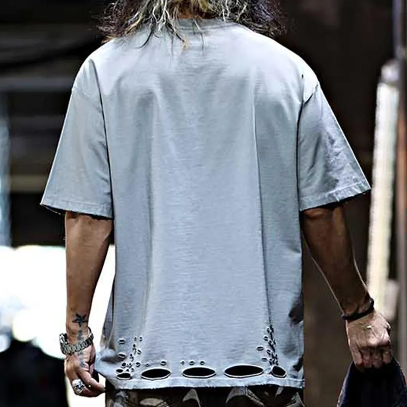 Men's Retro Distressed Short Sleeve T-Shirt 95336496TO sold by Manly product image thumbnail 3