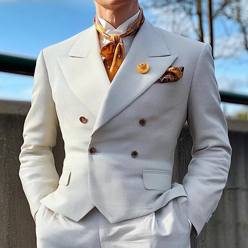 Men's Vintage Peak Lapel Double Breasted Slim Blazer 43832004Z sold by Manly product image thumbnail 2