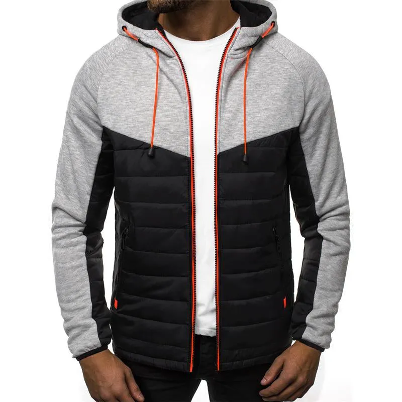 Men's Casual Colorblock Quilted Hooded Jacket 66132581Y sold by Manly product image thumbnail 3