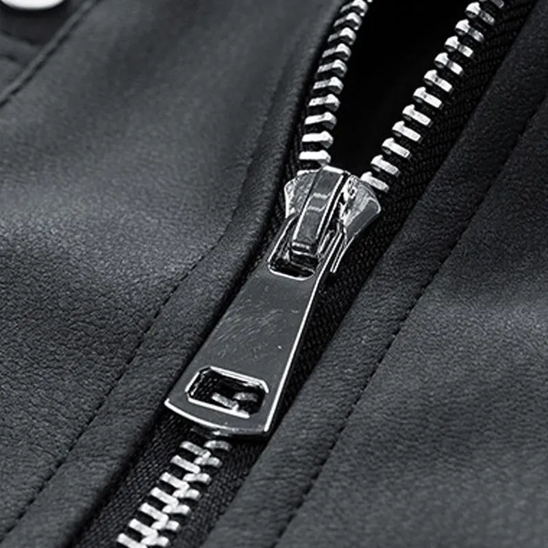 Men's Biker Lapel Zip-Up Jacket 18869924X sold by Manly product image thumbnail 5