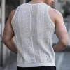 Men's Casual Hollow Sleeveless Slim Knitted Tank Top 56539678M sold by Manly