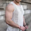 Men's Casual Hollow Sleeveless Slim Knitted Tank Top 56539678M sold by Manly