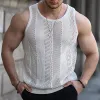 Men's Casual Hollow Sleeveless Slim Knitted Tank Top 56539678M sold by Manly