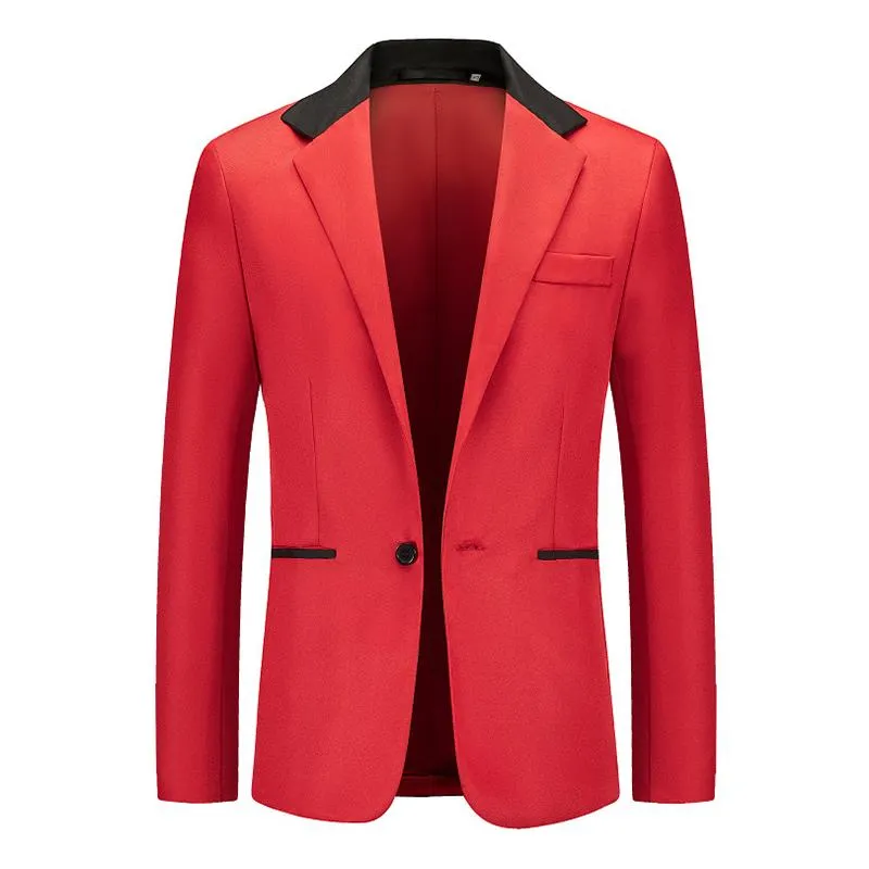 Men's Color Block Notch Lapel One Button Blazer 14965315Z sold by Manly product image thumbnail 3