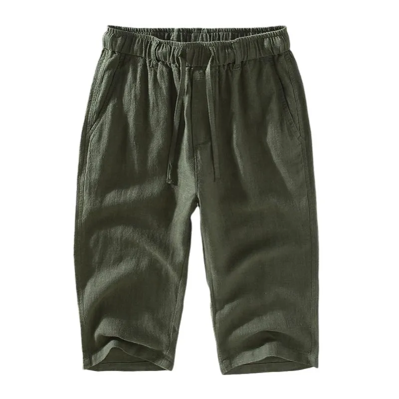 Men's Casual Ramie Thin Loose Elastic Waist Breathable Shorts 73837958M sold by Manly