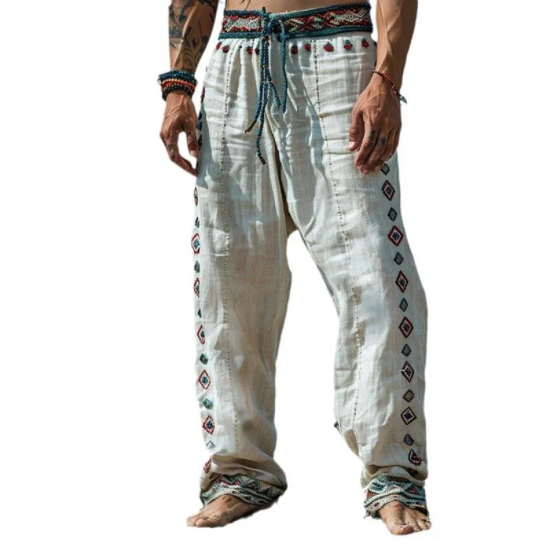 Men's Vintage Loose Print Trousers 62851104Y sold by Manly