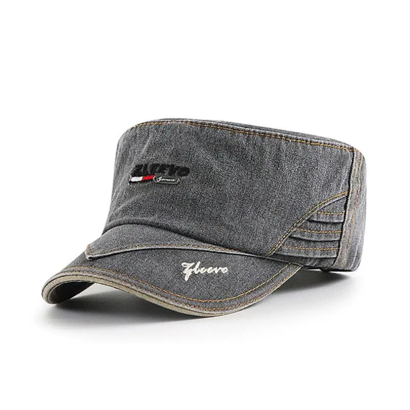 Men's Sun Shade Outdoor Washed Distressed Flat Hat 44136875X sold by Manly