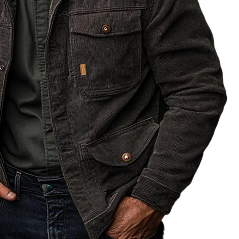 Men's Vintage Solid Corduroy Lapel Jacket 74901408X sold by Manly product image thumbnail 3