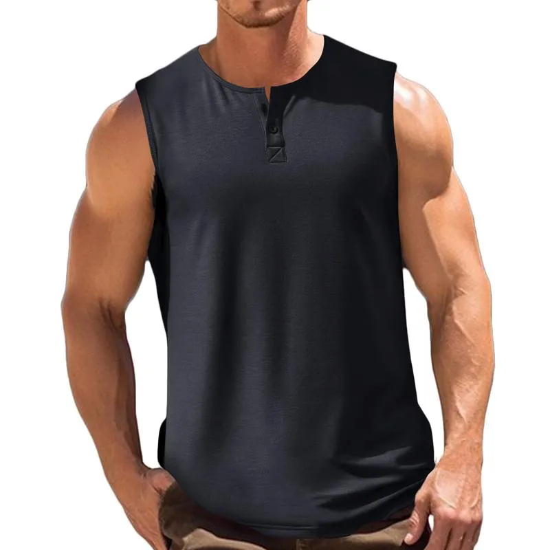 Men's Loose Solid Color Sleeveless Tank Top 51653524X sold by Manly product image thumbnail 4