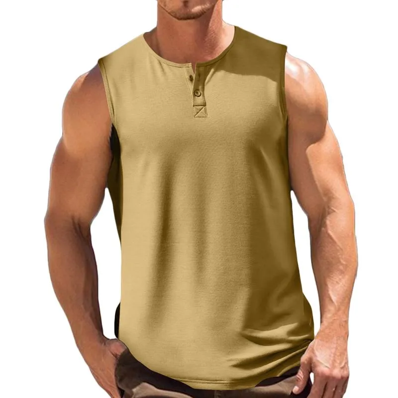 Men's Loose Solid Color Sleeveless Tank Top 51653524X sold by Manly product image thumbnail 3