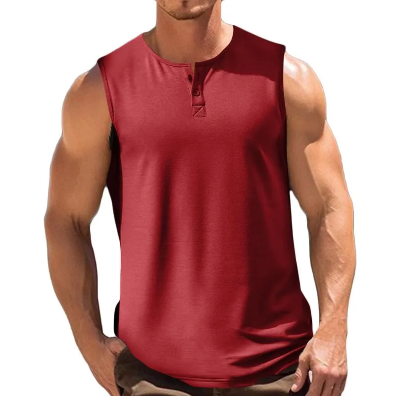 Men's Loose Solid Color Sleeveless Tank Top 51653524X sold by Manly product image thumbnail 5