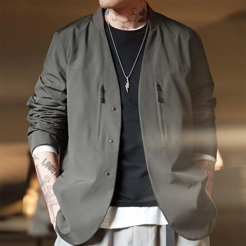 Men's Casual Solid Color Collarless Blazer 63458740Y sold by Manly product image thumbnail 2