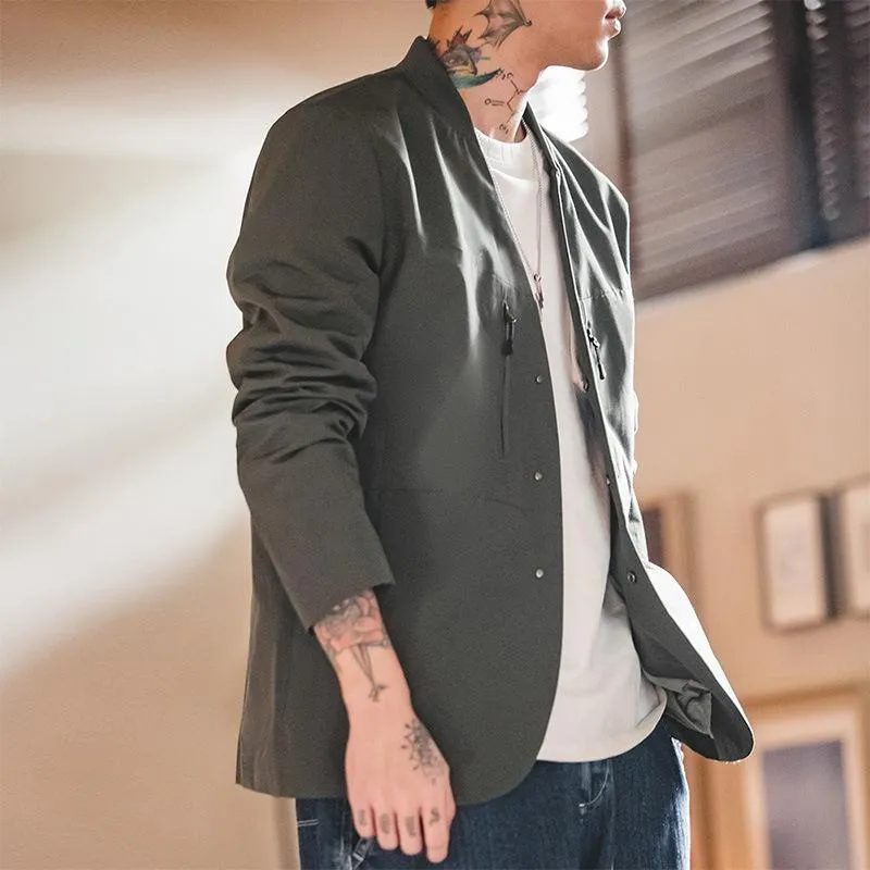 Men's Casual Solid Color Collarless Blazer 63458740Y sold by Manly product image thumbnail 3