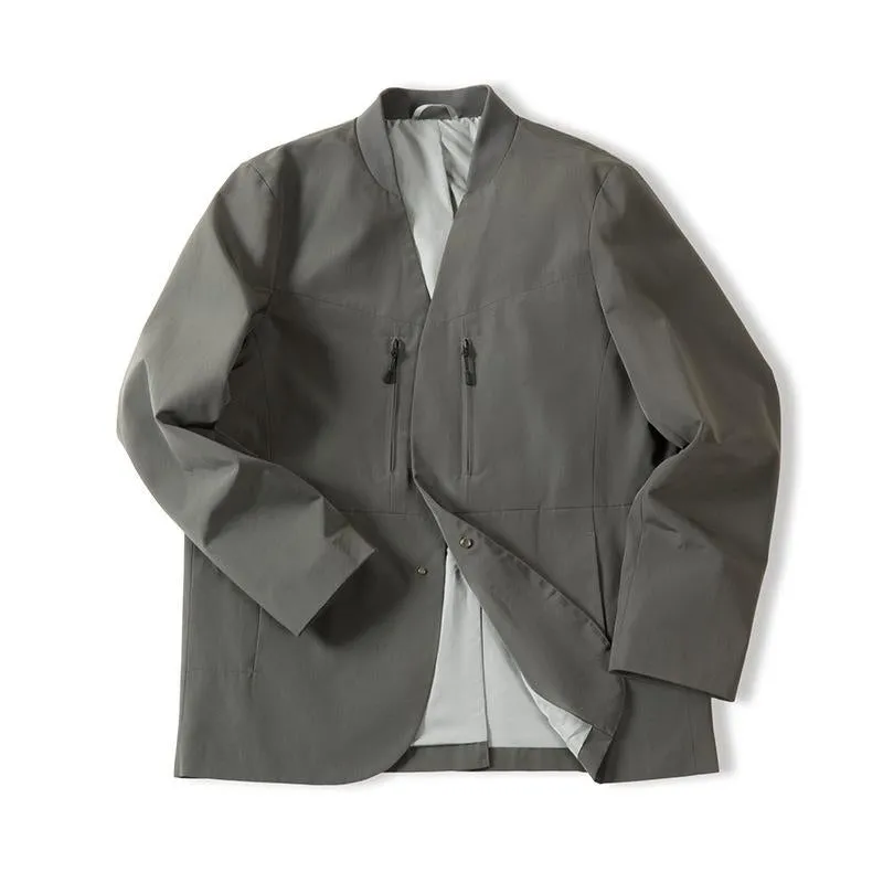 Men's Casual Solid Color Collarless Blazer 63458740Y sold by Manly product image thumbnail 4