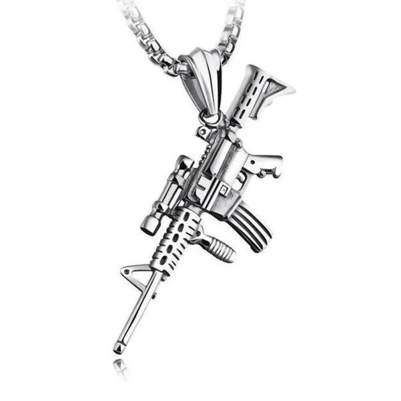 SUBMACHINE GUN PENDANT NECKLACE 00268572M sold by Manly