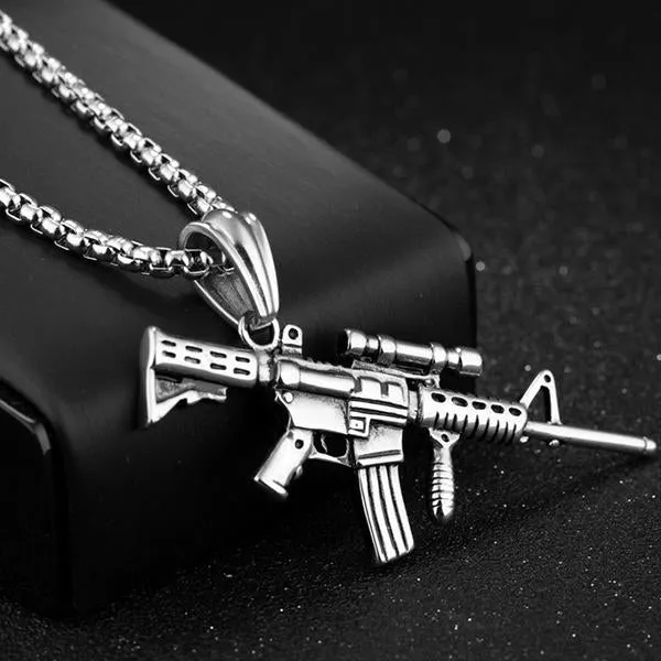 SUBMACHINE GUN PENDANT NECKLACE 00268572M sold by Manly product image thumbnail 2