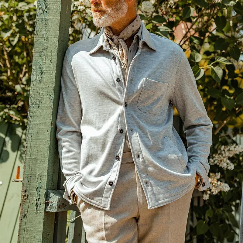 Men's Casual Solid Color Lapel Button-Down Long Sleeve Shirt 24233578M sold by Manly product image thumbnail 3
