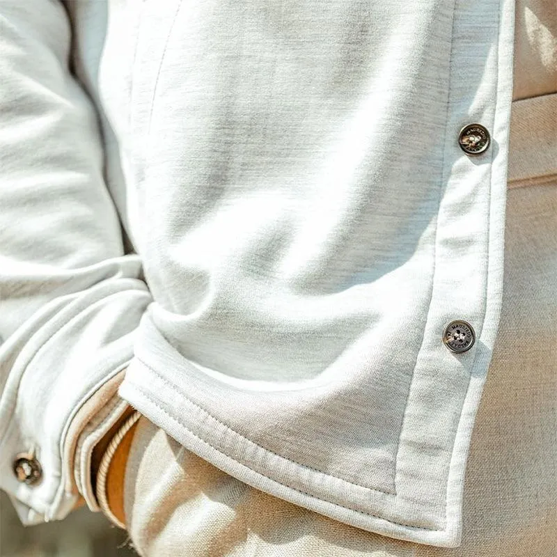 Men's Casual Solid Color Lapel Button-Down Long Sleeve Shirt 24233578M sold by Manly product image thumbnail 5