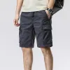Men's Solid Multi-Pocket Cargo Shorts 78662174Y sold by Manly