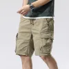 Men's Solid Multi-Pocket Cargo Shorts 78662174Y sold by Manly