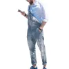 Men's Camisole Denim Romper Ripped Denim Overalls 77068976X sold by Manly