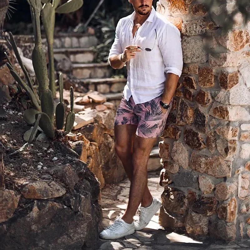 Men's Casual Solid Color Lapel Cotton Linen Long-Sleeved Shirt 81456809M sold by Manly product image thumbnail 4