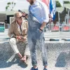 Men's Camisole Denim Romper Ripped Denim Overalls 77068976X sold by Manly