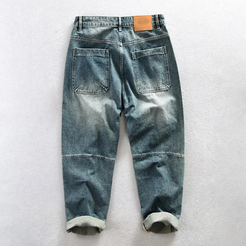Men's Vintage Washed Distressed Multi-pocket Jeans 40352734M sold by Manly product image thumbnail 3